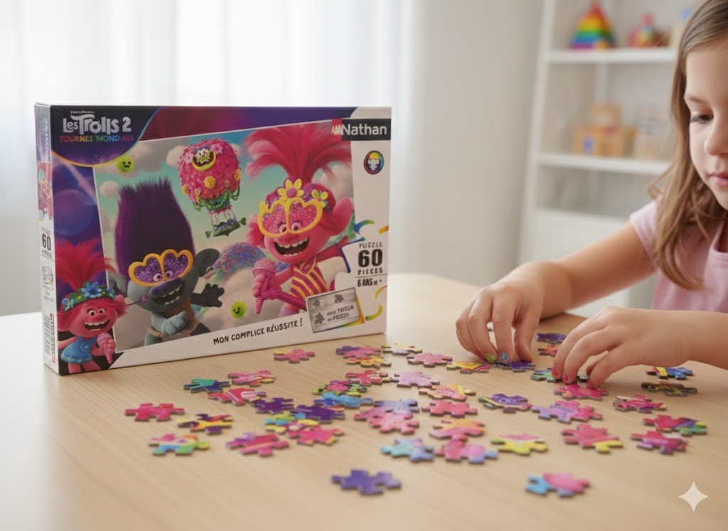 Nathan Les Trolls 2 Puzzle 60 Teile Kinder Puzzle Spielzeug Lernspiel
